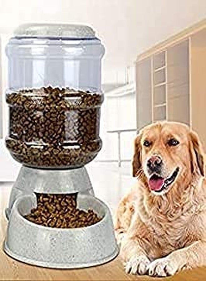 PLUMAZE Automatic Pet Food Dispenser Station - Gravity Replenish Dry Food Storage Bottle Bowl Dish Stand for Dogs, Cats, and Other Animals - Image 2